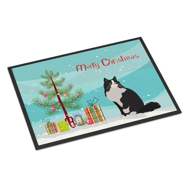 Carolines Treasures 18 x 27 in. Ragamuffin Cat Merry Christmas Indoor or Outdoor Mat CK4787MAT - main